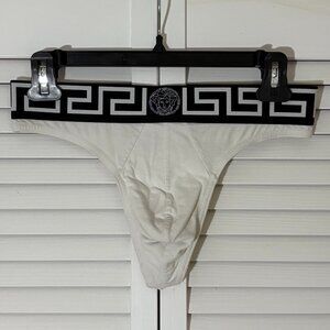 Versace White Thong (Size 4/S)